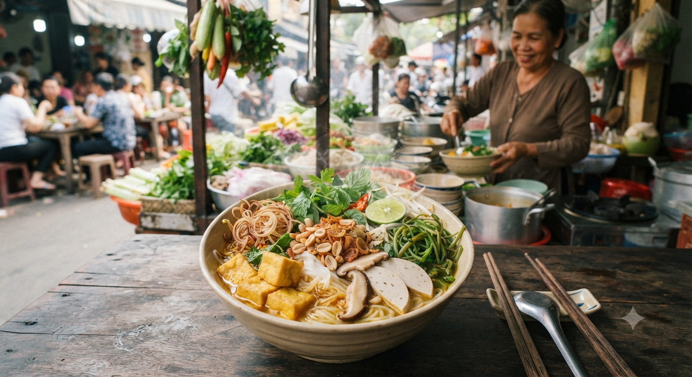 Bún chay: Thanh đạm nhưng vẫn đậm đà, đa dạng lựa chọn